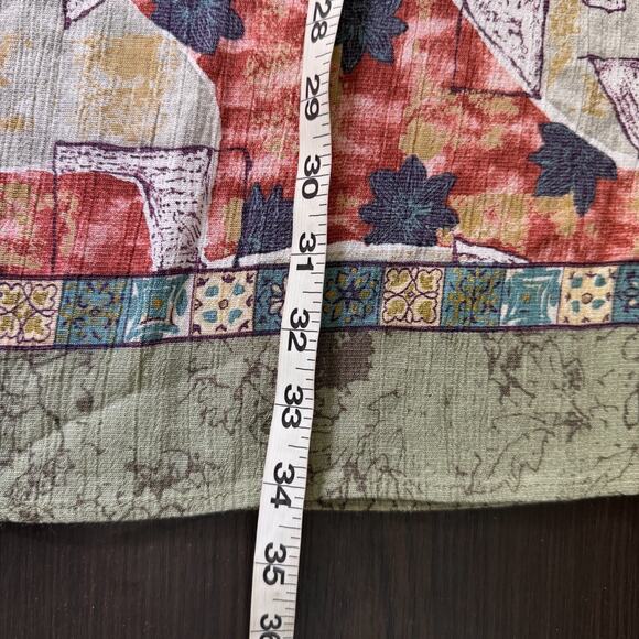 Vintage Carole Little Skirt Womens 14 Floral Mix Boho Flowy Cottagecore 90s Vtg - Picture 11 of 12